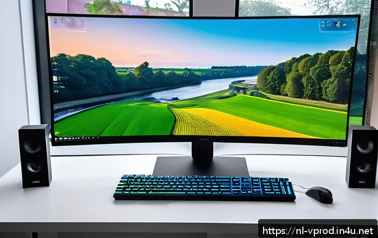 영상제작 직무에 필요한 컴퓨터 사양 - A sleek modern video editing workstation setup in a bright, minimalist Dutch home studio, featuring ...